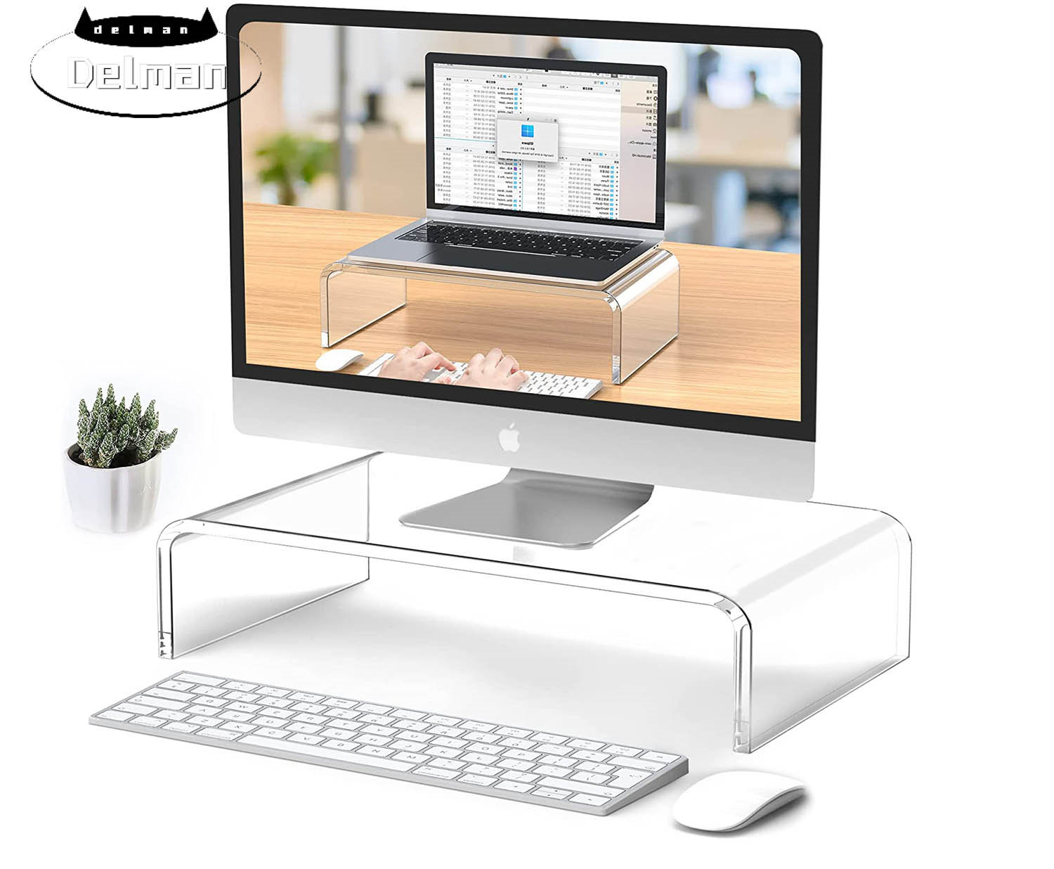 Delman Acrylic Monitor Stand Acrylic Laptop Stand Acrylic Riser Acrylic
