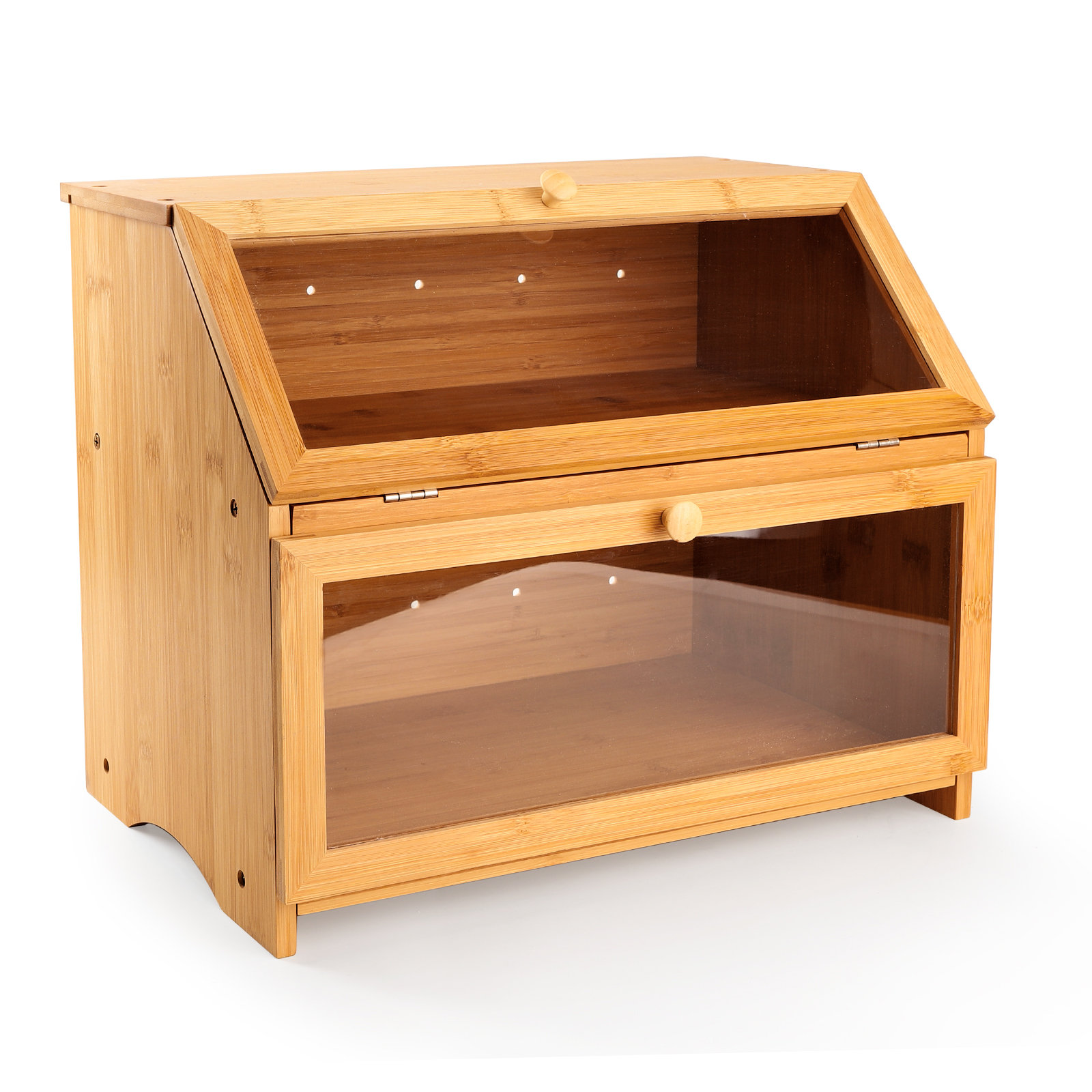 Prep & Savour Bamboo TwoLayer Bread Box & Reviews Wayfair