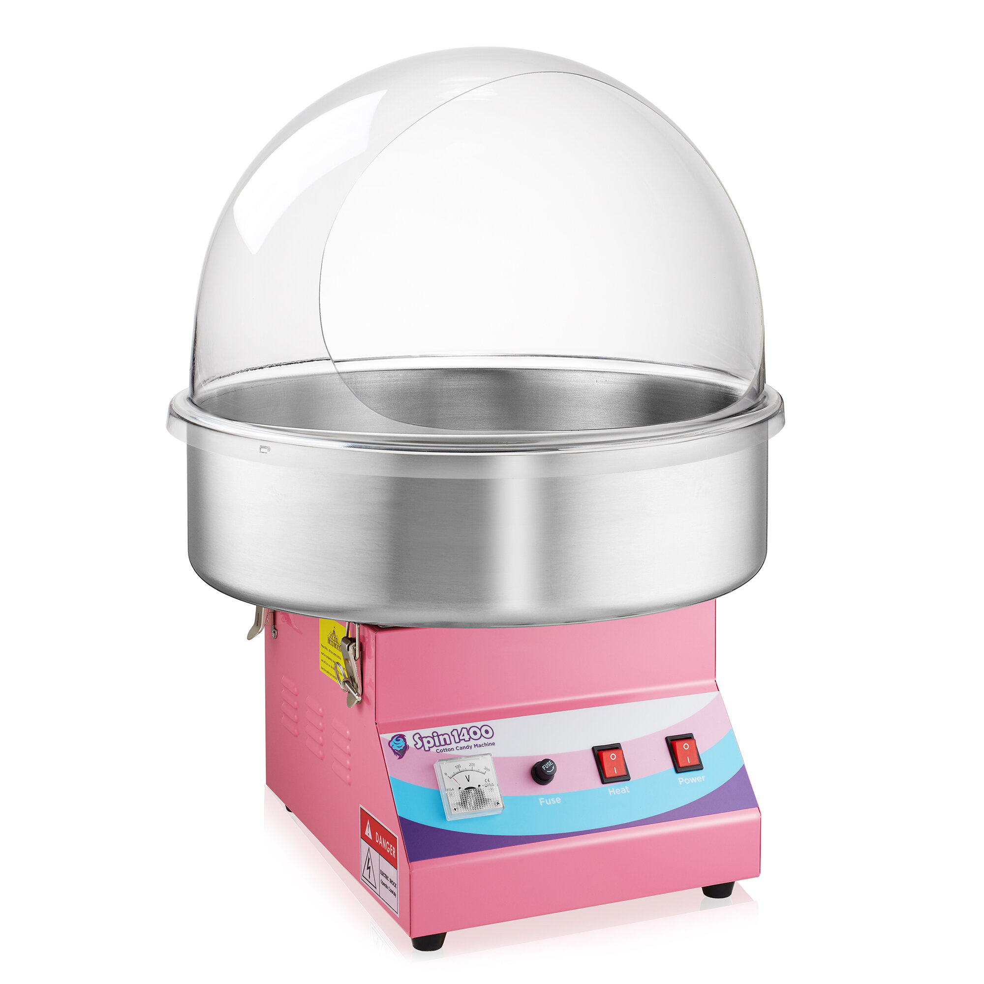 Candy Floss Machine Cover Dome Opening Cotton Candy Maker Clear Bubble 20.5" US 
