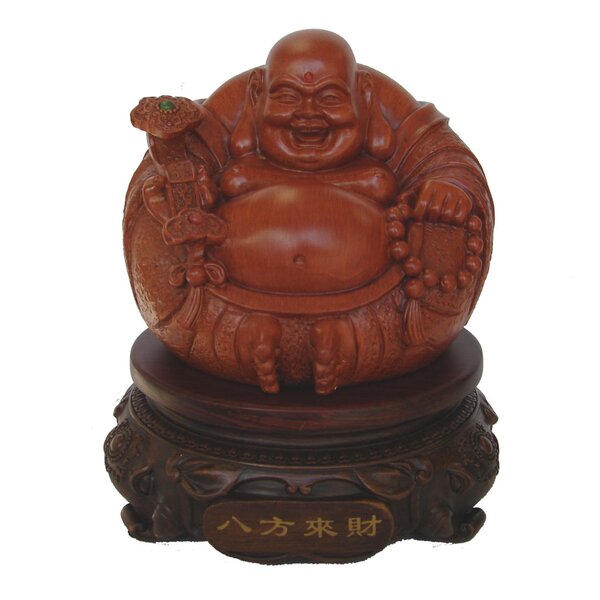Bungalow Rose Rotatable Chinese Laughing Fat Buddha Figurine | Wayfair