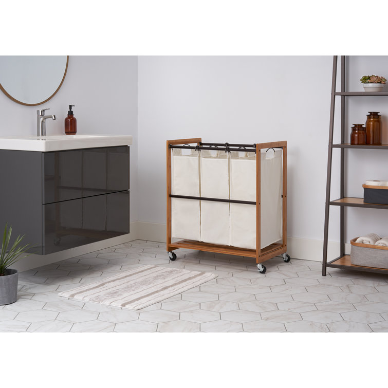 Bamboo Eco Storage 3 Bag Laundry Sorter