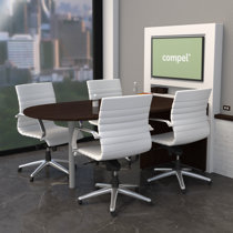 Dark Grey 36-Inch Round Conference Table 