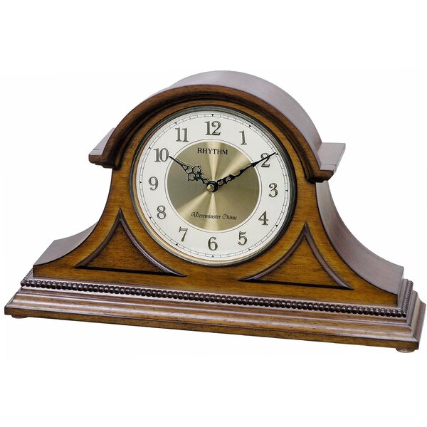 Westminster Chime Large Deluxe Arched Top Mantel Clock with 4 Chime Options 