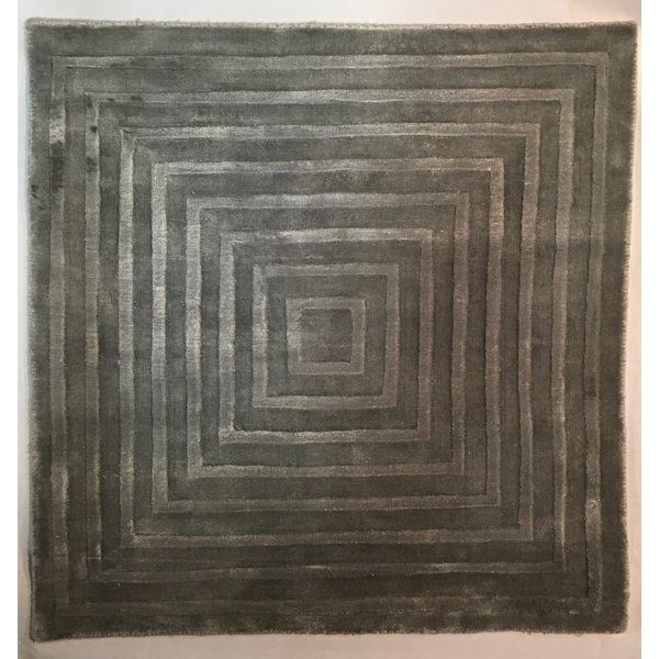 Exquisite Rugs Dove Embossed Handmade Hand-Loomed Viscose Aqua Rug ...