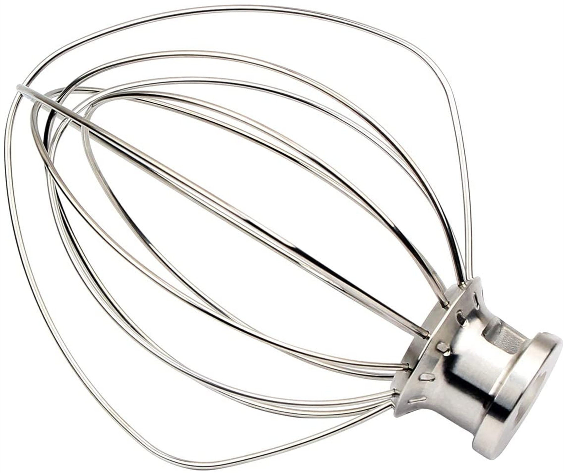 All 304 Stainless Steel Whis,Cakes Mayonnaise Whisk,Egg Cream Stirrer Dishwasher Washable,K45WW 6-Wire Whip Attachment for KitchenAid Tilt-Head Stand Mixer 