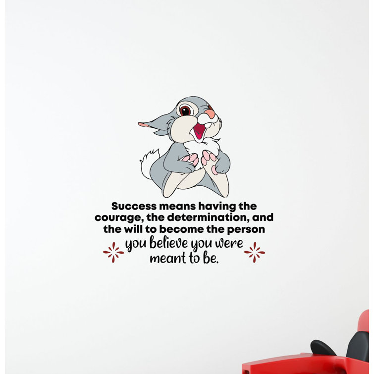 Zoomie Kids Bunny Rabbit Success Vinyl Wall Decal | Wayfair