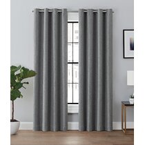 PONY DANCE Blackout Navy Curtains for Bedroom Sold as Pair Eyelet Curtains for Living Room Thermal Insulated Silver Wave Line Foil Printed Window Curtains 52 x 84 Inch