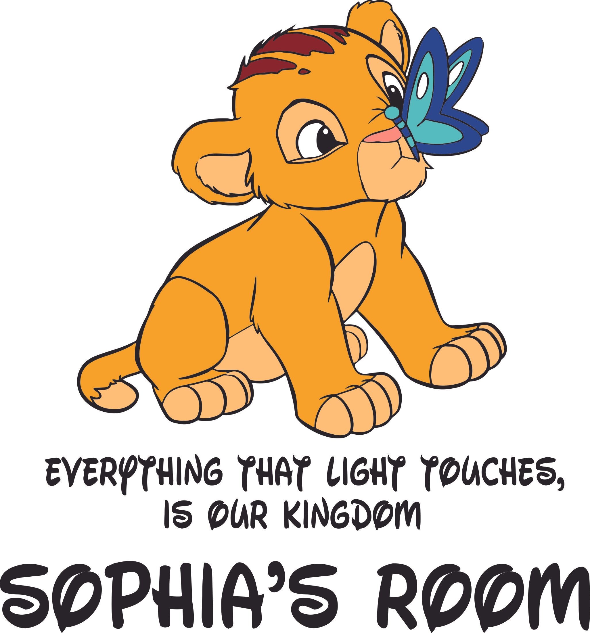 Design With Vinyl Kingdom Lion King Quote Cartoon Customized Wall Decal -  Personalized Name - Baby Girls Boys Kids Bedroom Wall Room Decor Stickers  Size (20X18 Inch) - Wayfair Canada