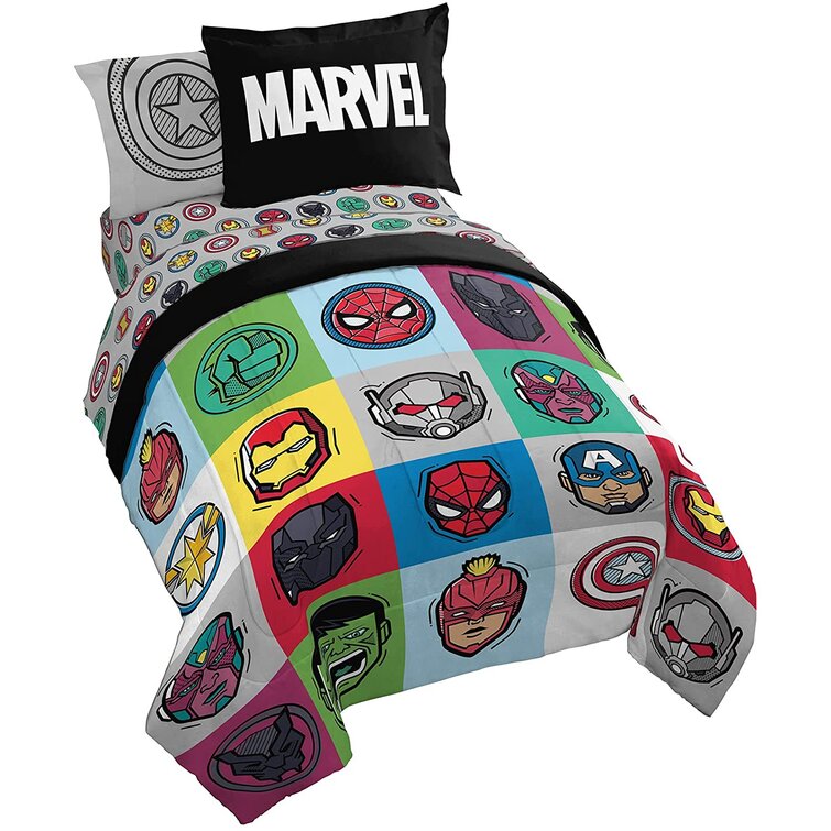 6 pc Marvel AVENGERS Comforter Reversible and Full Double SHEETS SET 