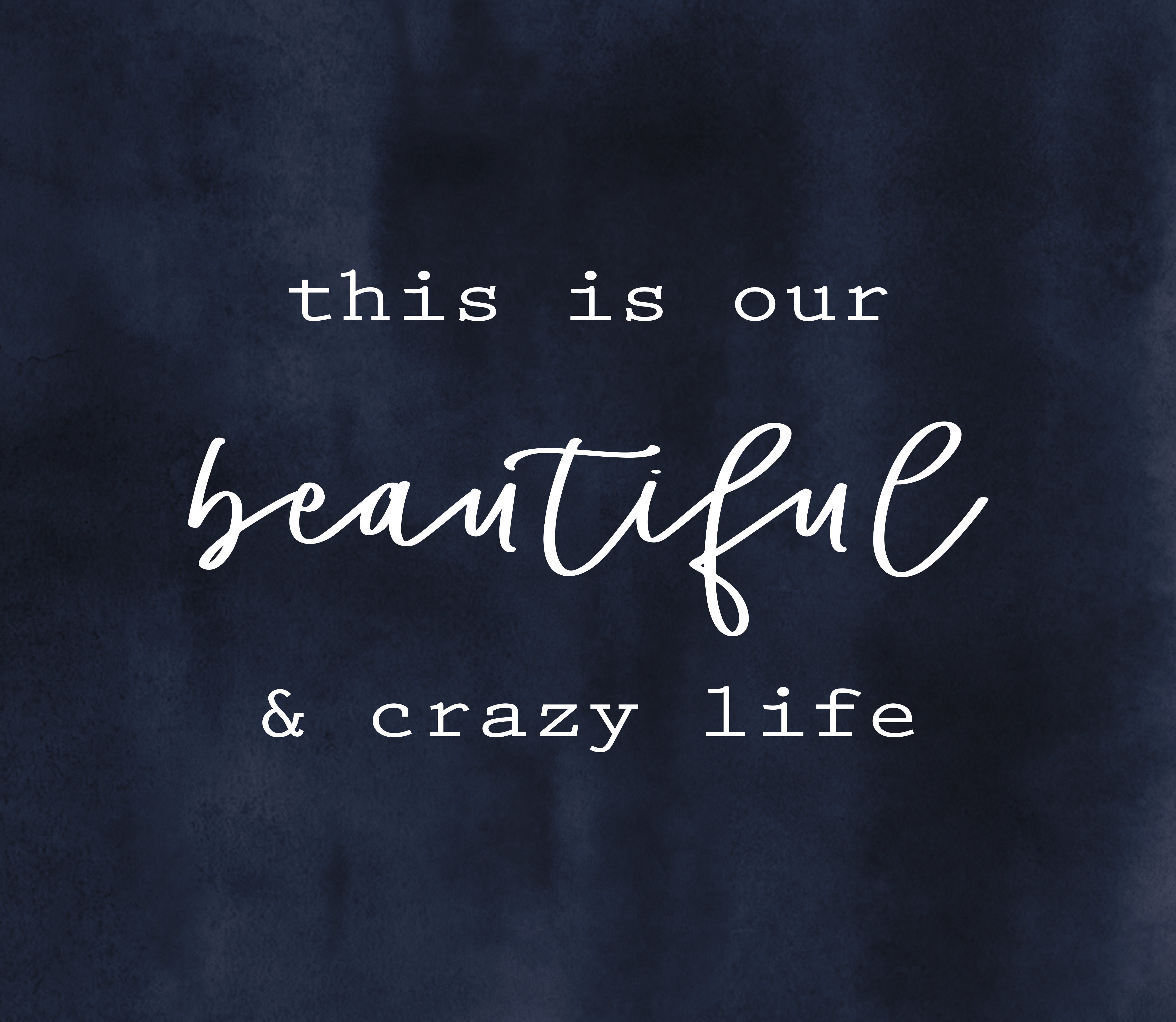 Trinx This Is Our Beautiful And Crazy Life On Canvas Textual Art Wayfair