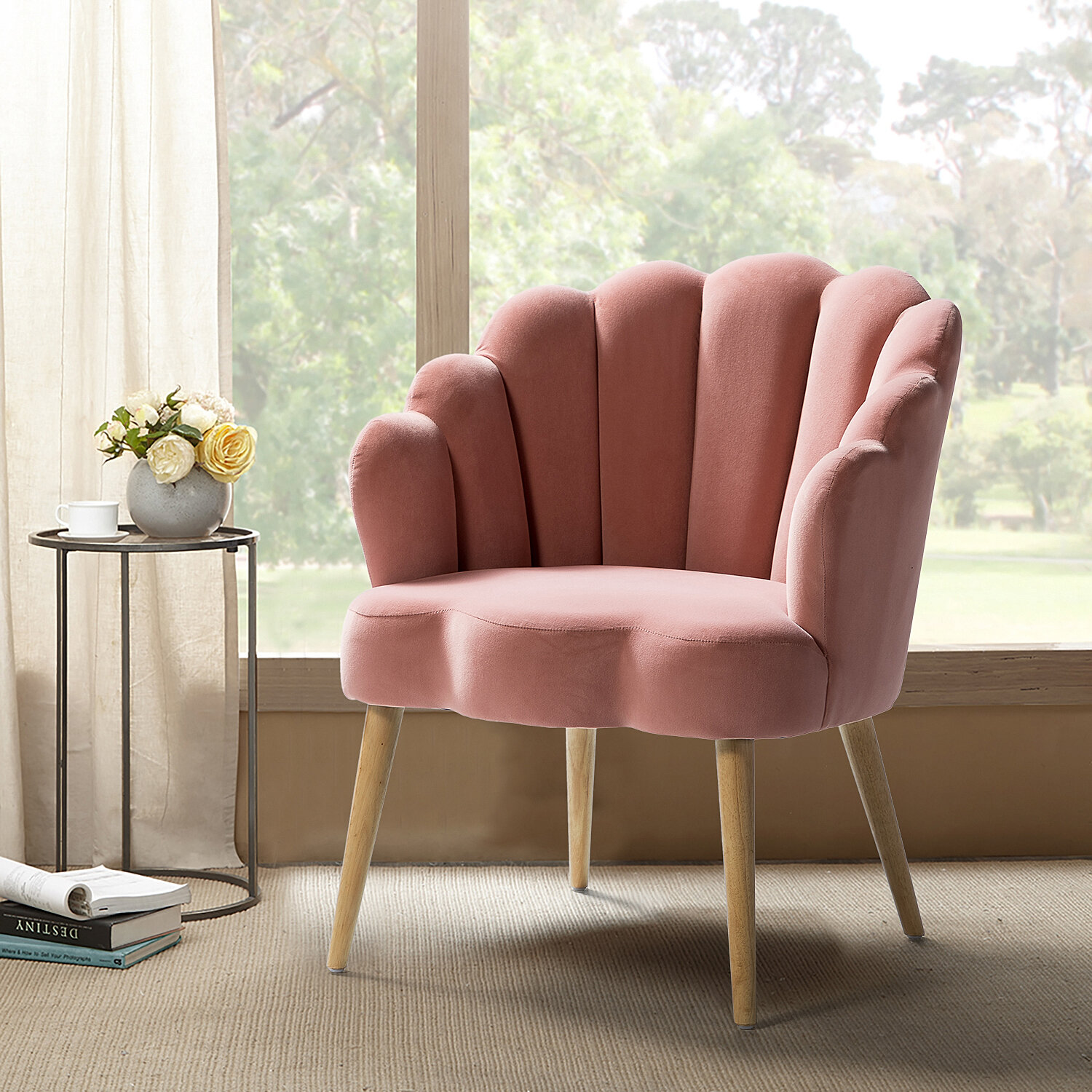 Lilly 26.4” Wide Velvet Side Chair