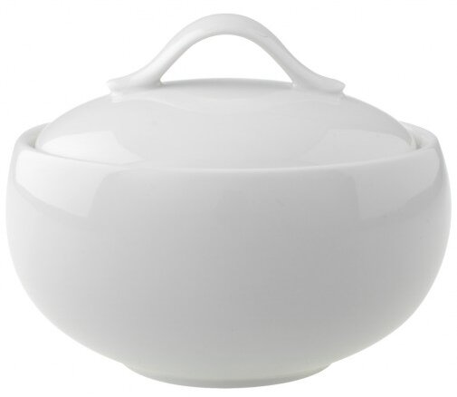 White Porcelain Sugar Bowl with Lid 15 Oz. 