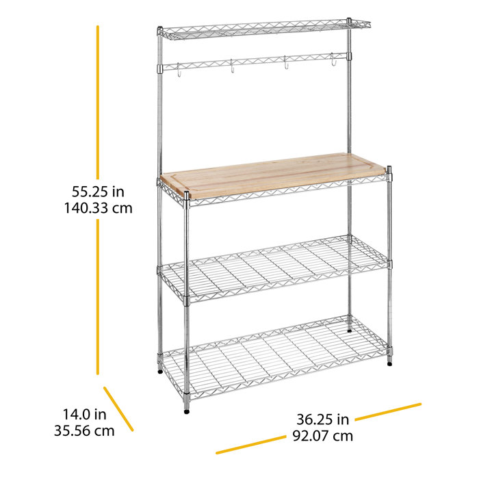 WFX Utility™ Quinton 36.25'' Chrome Standard Baker's Rack & Reviews ...