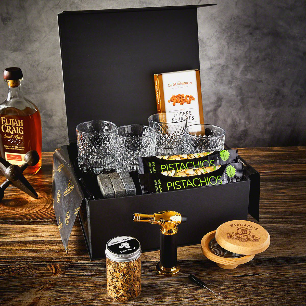 Home Wet Bar Carraway Engraved Halo Cocktail Smoker Kit-14 Pc Luxury ...