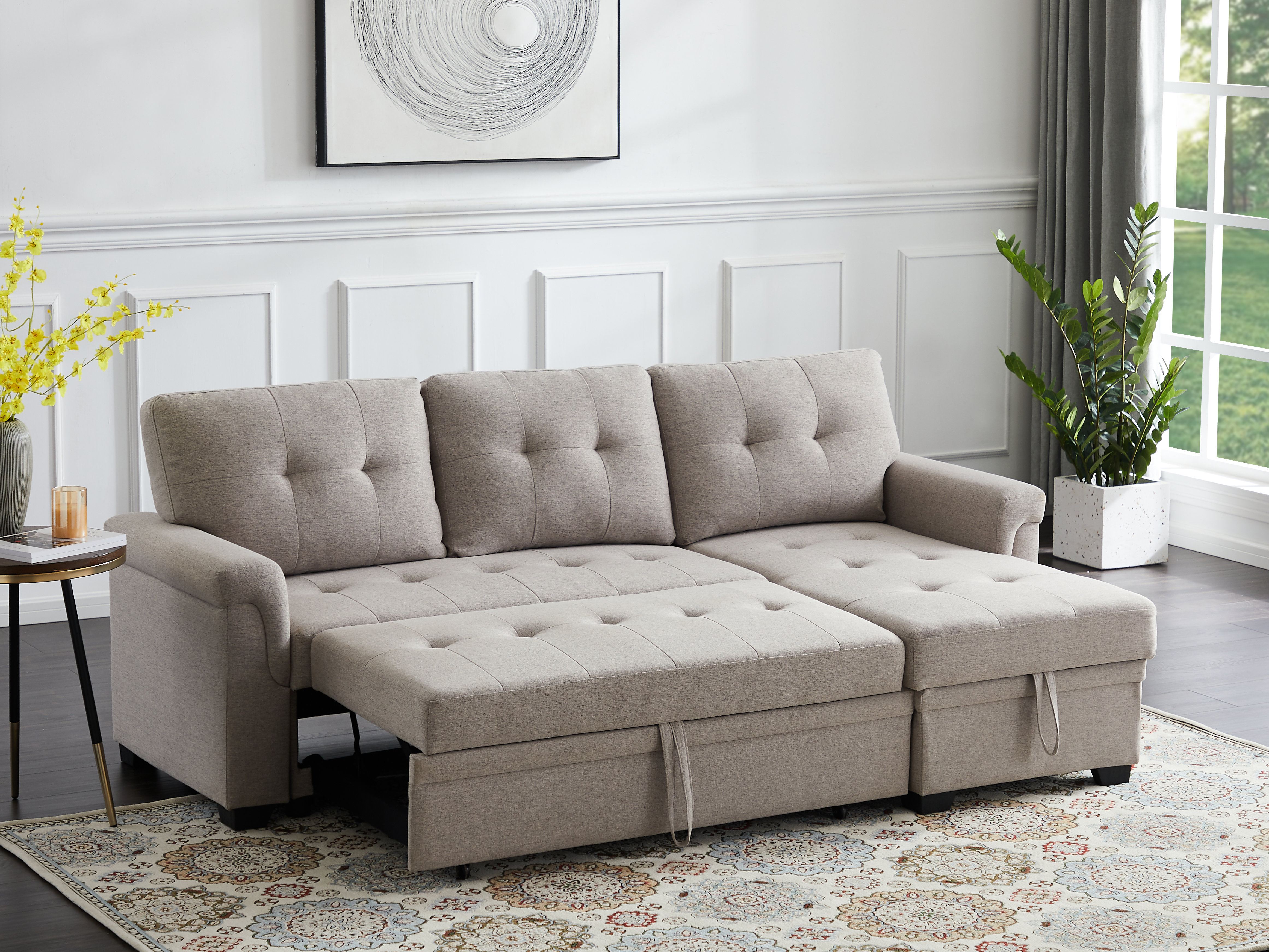 Ebern Designs Efim 2 - Piece Upholstered Chaise Sectional & Reviews |  Wayfair