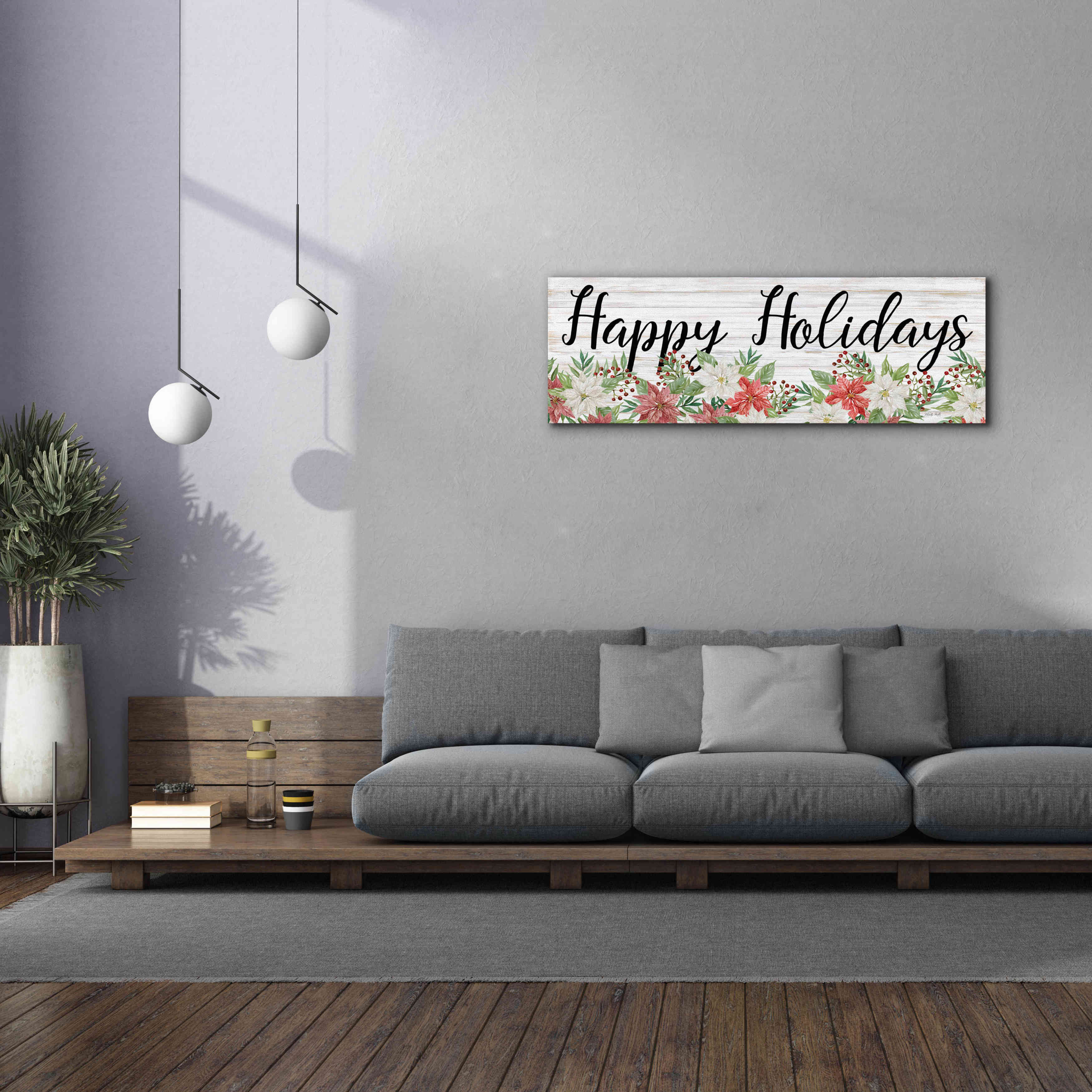 The Holiday Aisle® Epic Graffiti 'Happy Holidays Sign' By Cindy Jacob