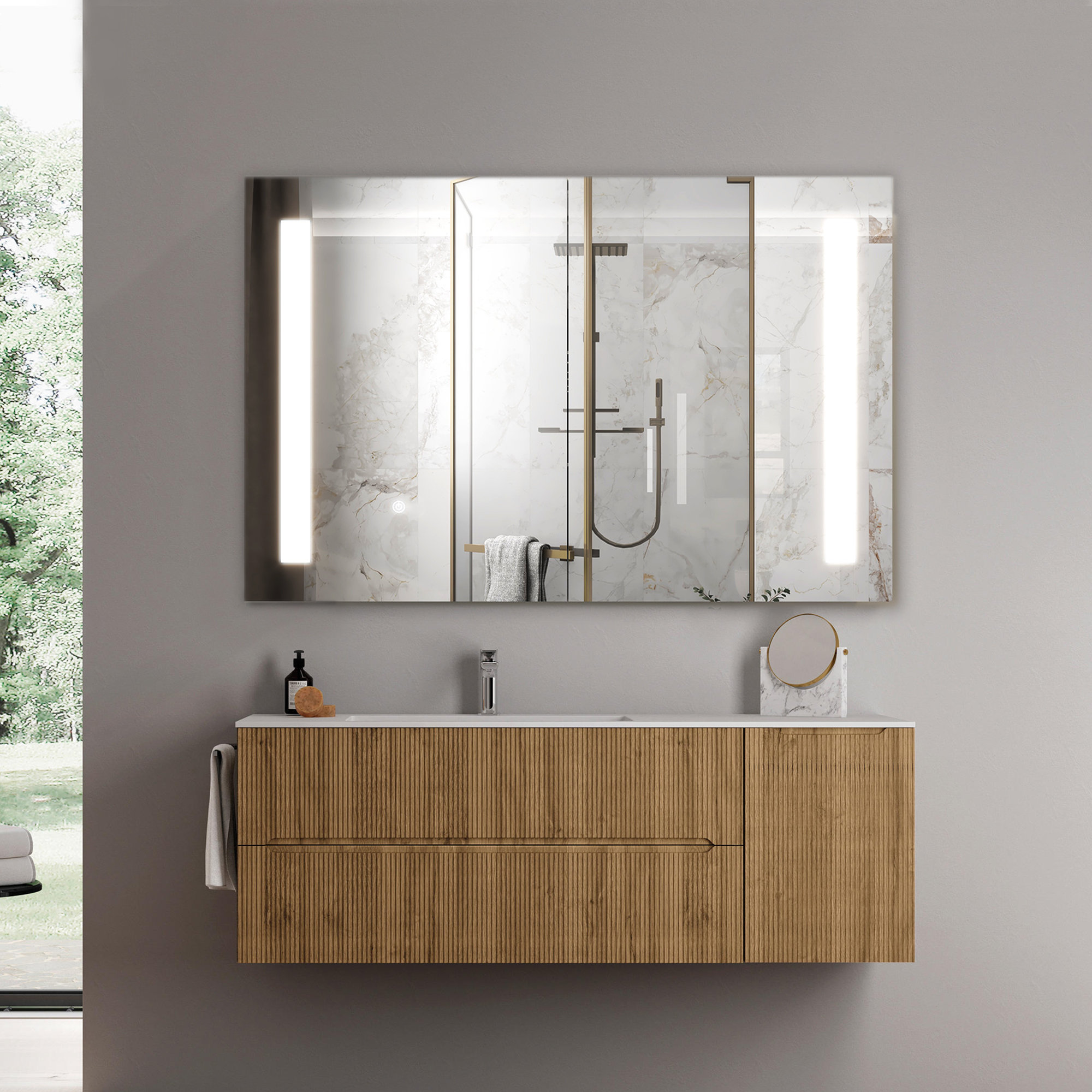 Brayden Studio® Alizay Surface Mount Framed 2 Doors Medicine with 2 Adjustable Shelves