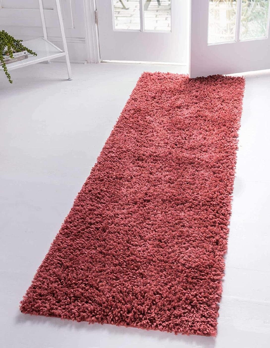CHEAP RUGS ROUND SHAGGY 5cm MAROON HIGH QUALITY nice in touch CARPETS MANY SIZE 