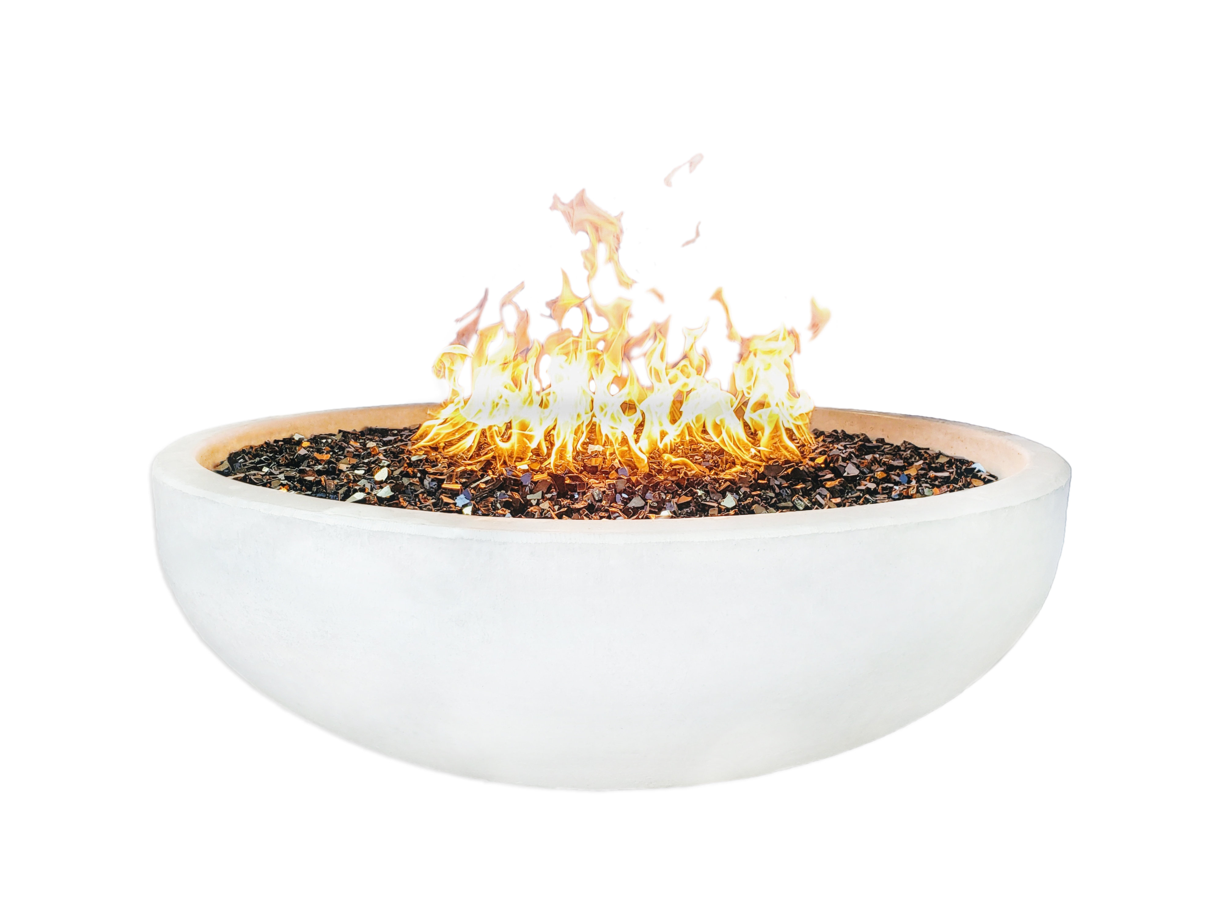 Brayden Studio® Azemina 48" Solid Concrete Gas Fire Pit Wayfair