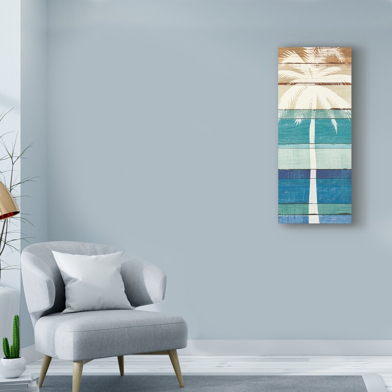 Beachscape Palms V by Michael Mullan - Wrapped Canvas Graphic Art
