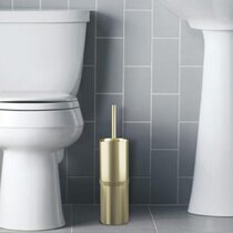 Home Basics NEW 2PC 2 Piece 3L Bath Bathroom Garbage Toilet Brush Set BA41160 