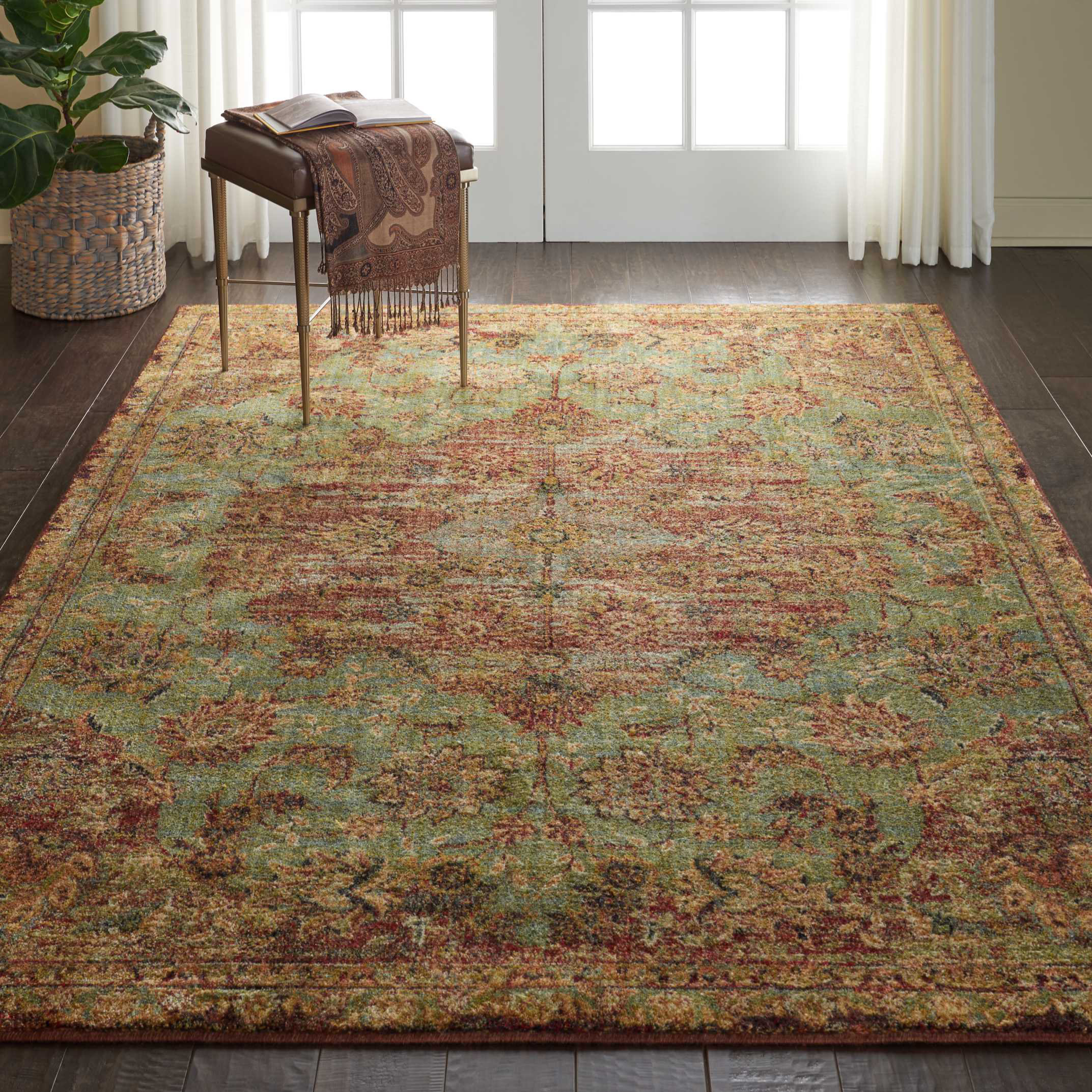 Astoria Grand Dufresne Green/Red/Yellow Area Rug & Reviews Wayfair