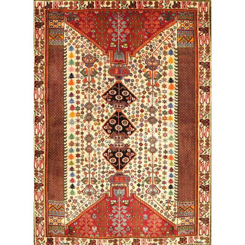 Bungalow Rose Hendy Red/Yellow Rug | Wayfair