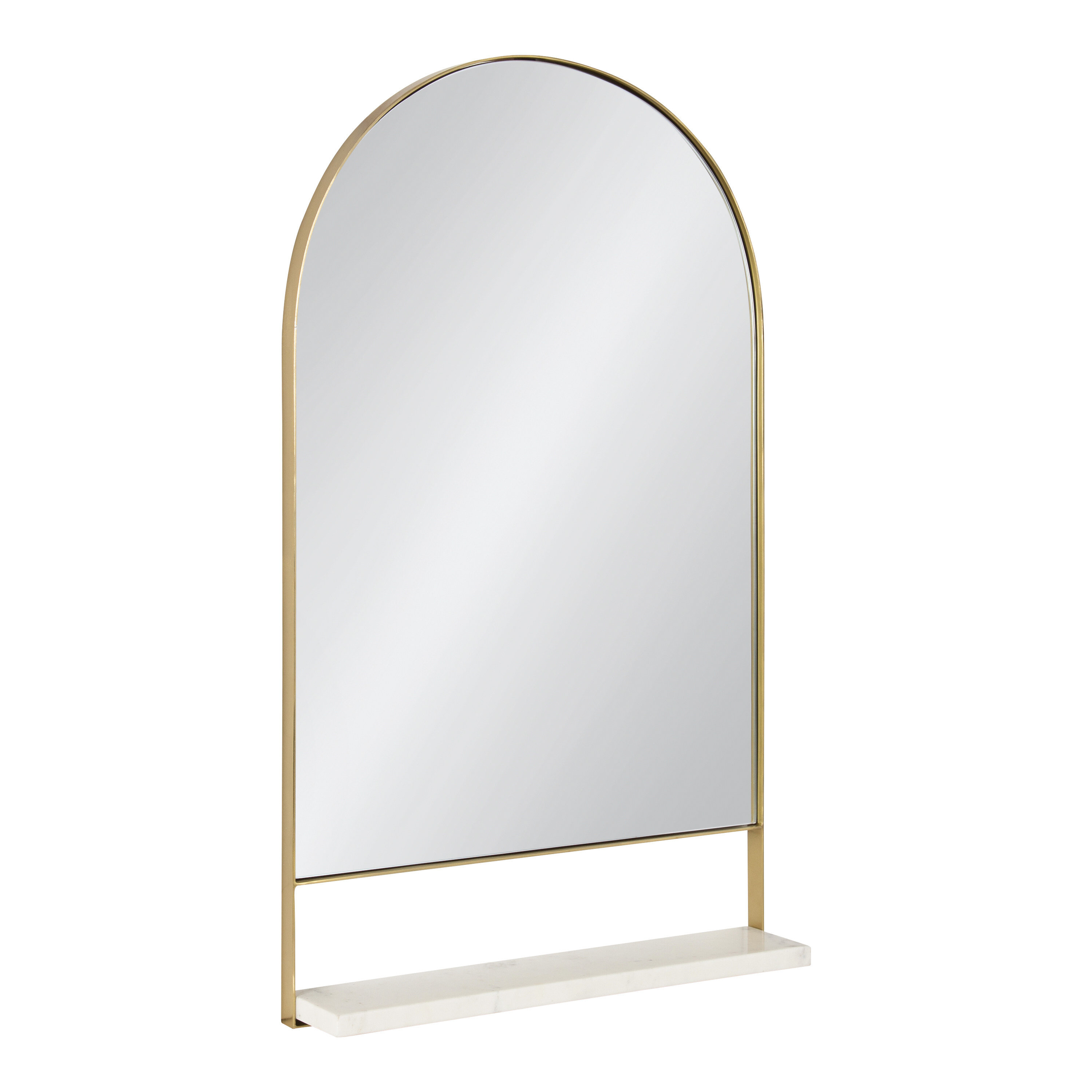 Form Mirror With Hooks For Bathroom & Walls Off White 48 x 31CM 
