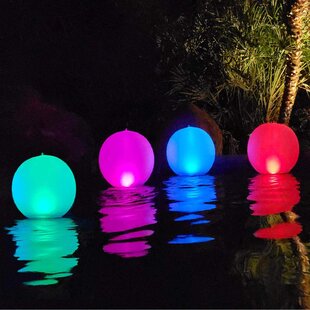 LED Flower Light Floating Fountain Lamp Pool Pond Festival Night Decor 