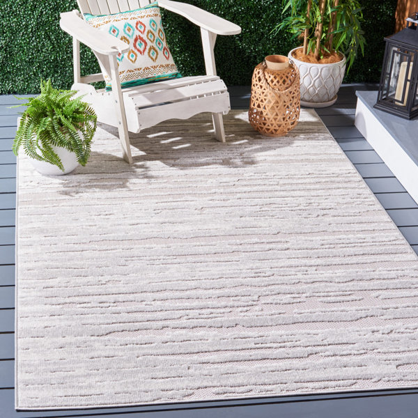 Trent Austin Design® Olivarez Gray/Ivory Indoor/Outdoor Rug | Wayfair