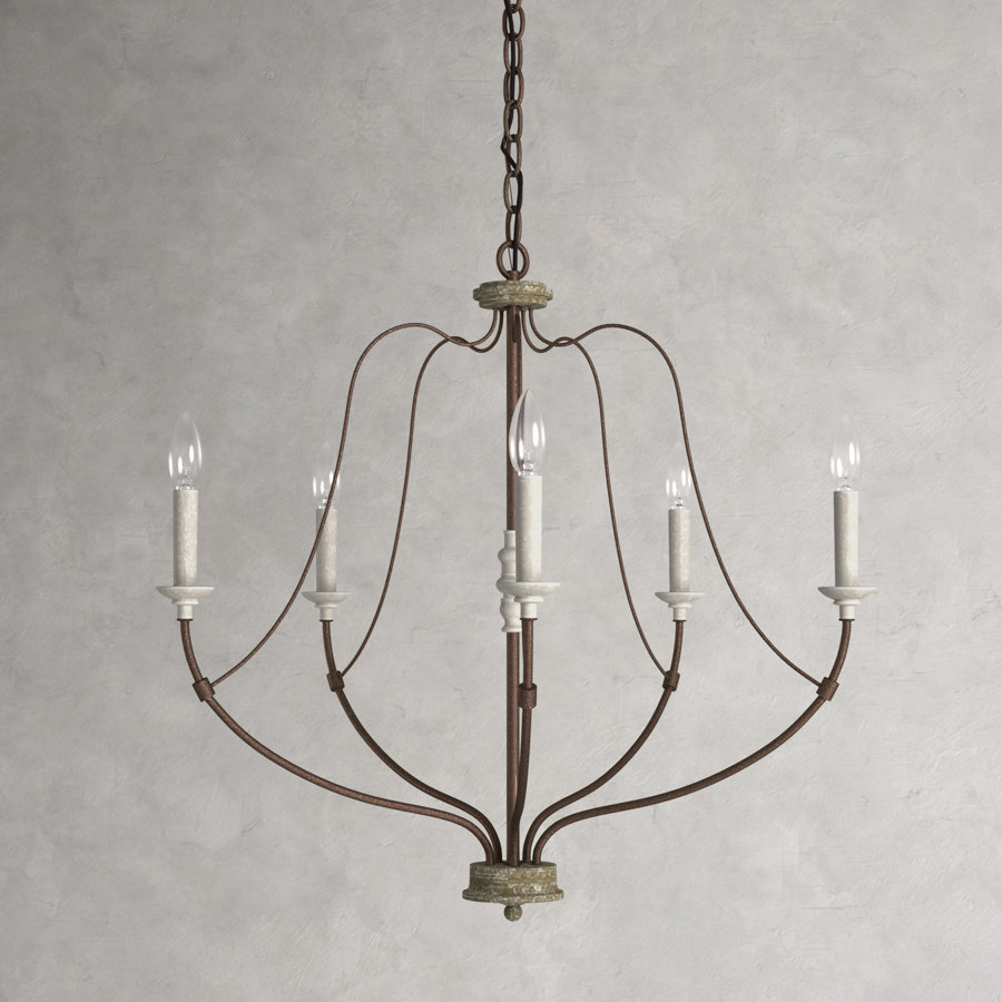 Shoshanna Dutra 5 - Light Candle Style Classic Chandelier
