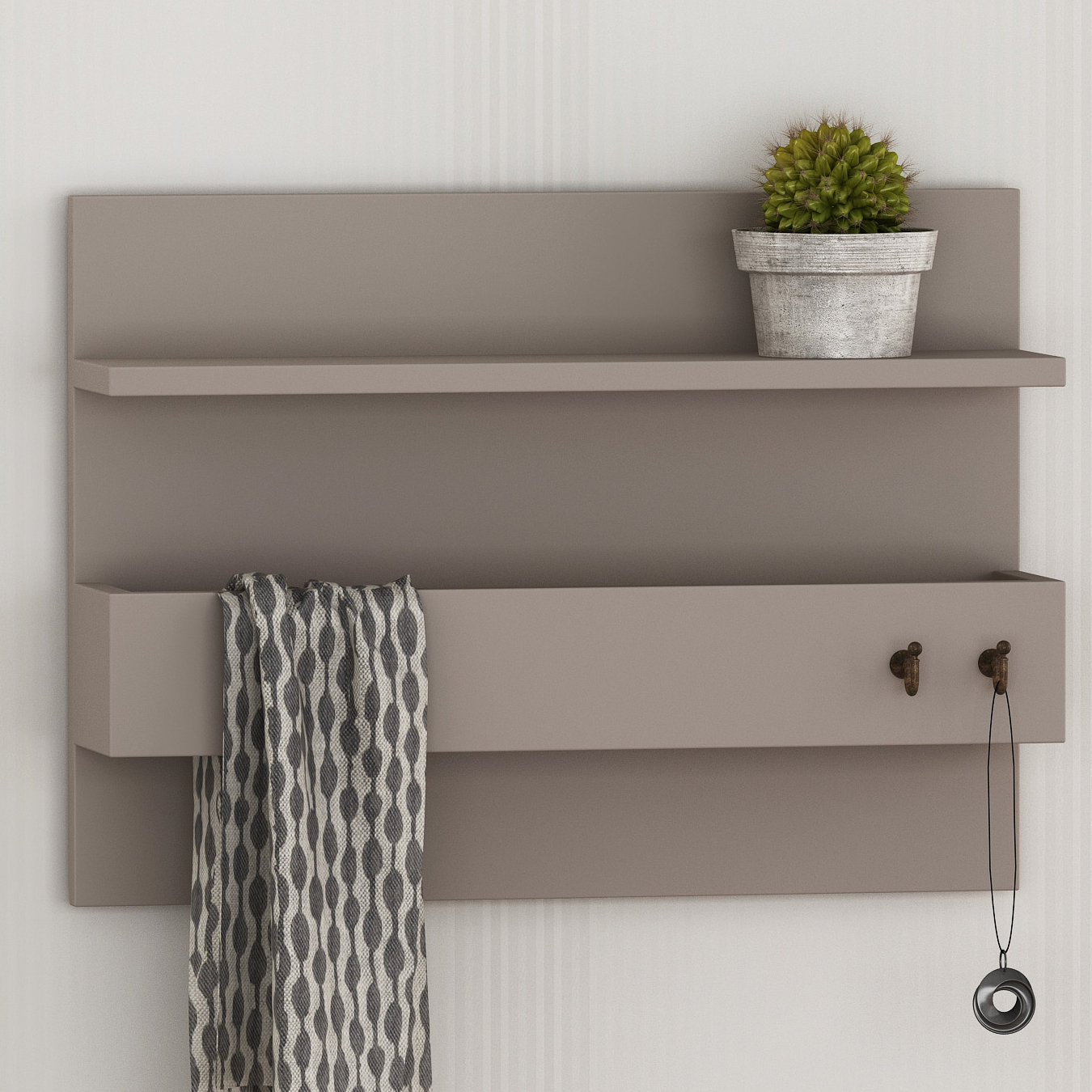 Ivy Bronx Sumas 23.62'' Wide 2 Hook Wall Mounted Coat Rack with