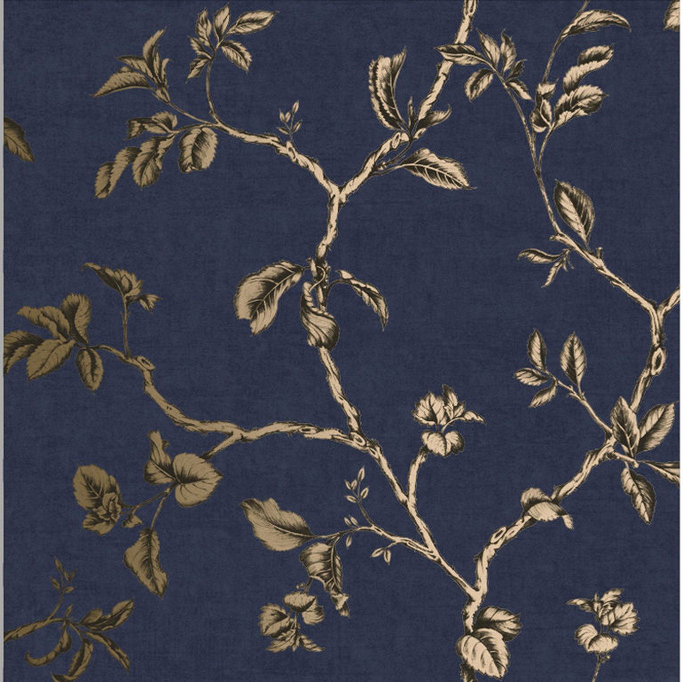 Graham & Brown Twining Floral Metallic Wallpaper Roll & Reviews Perigold