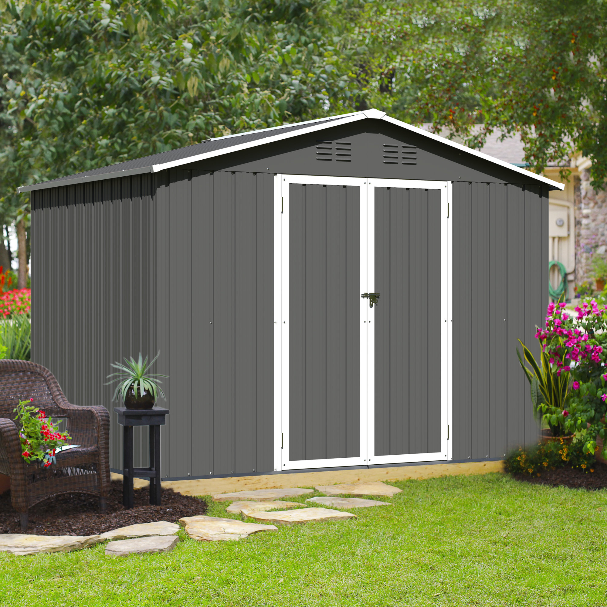Thanaddo Alcazar 8 Ft X 6 Ft Metal Storage Shed Wayfair