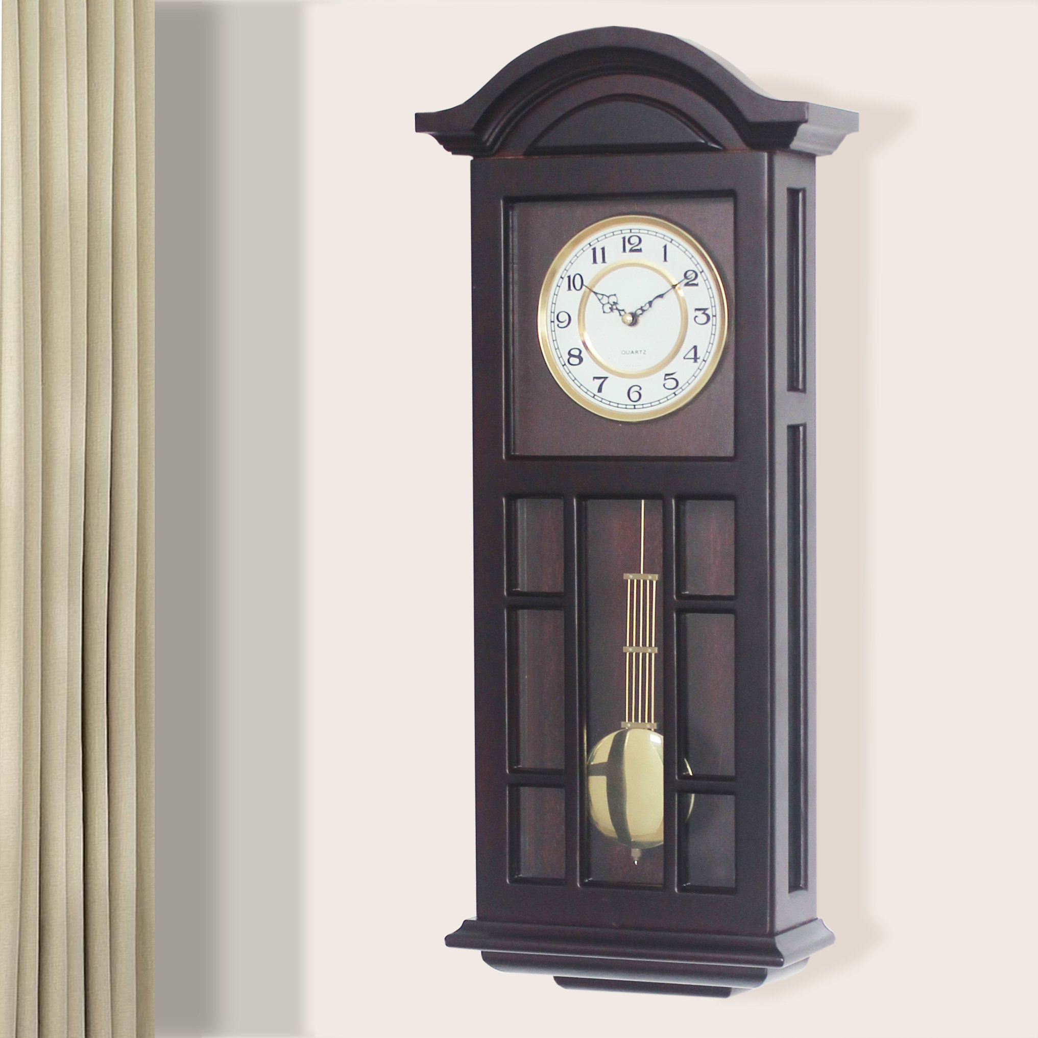 Canora Grey Balmuth Wood Wall Clock Wayfair