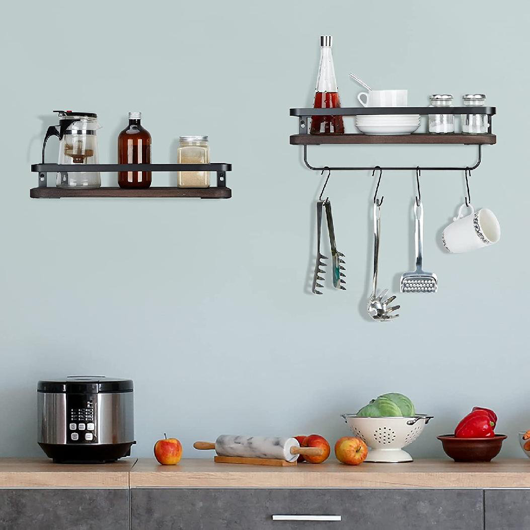 17 Stories 2 Piece Bracket Shelf with Towel Bar Wayfair