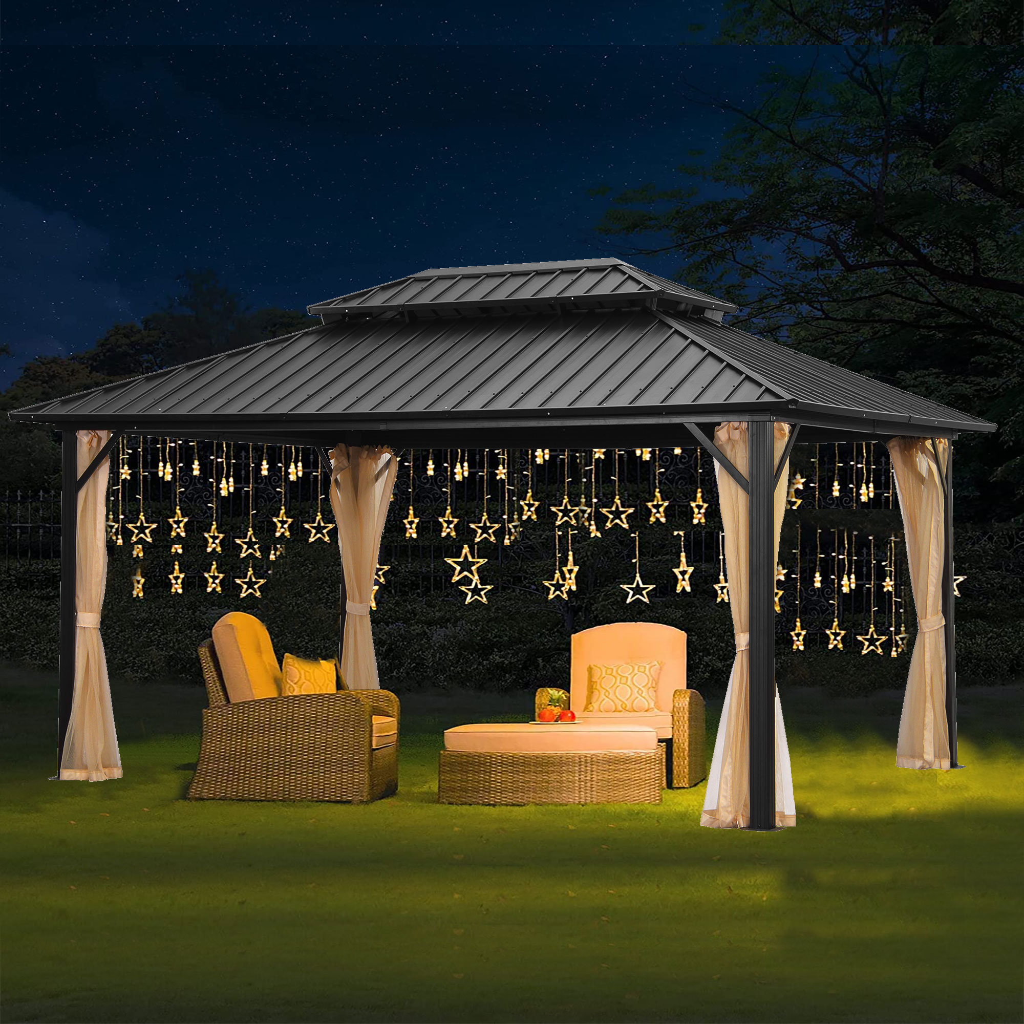 GDY Hardtop Gazebo Steel Outdoor Gazebo 