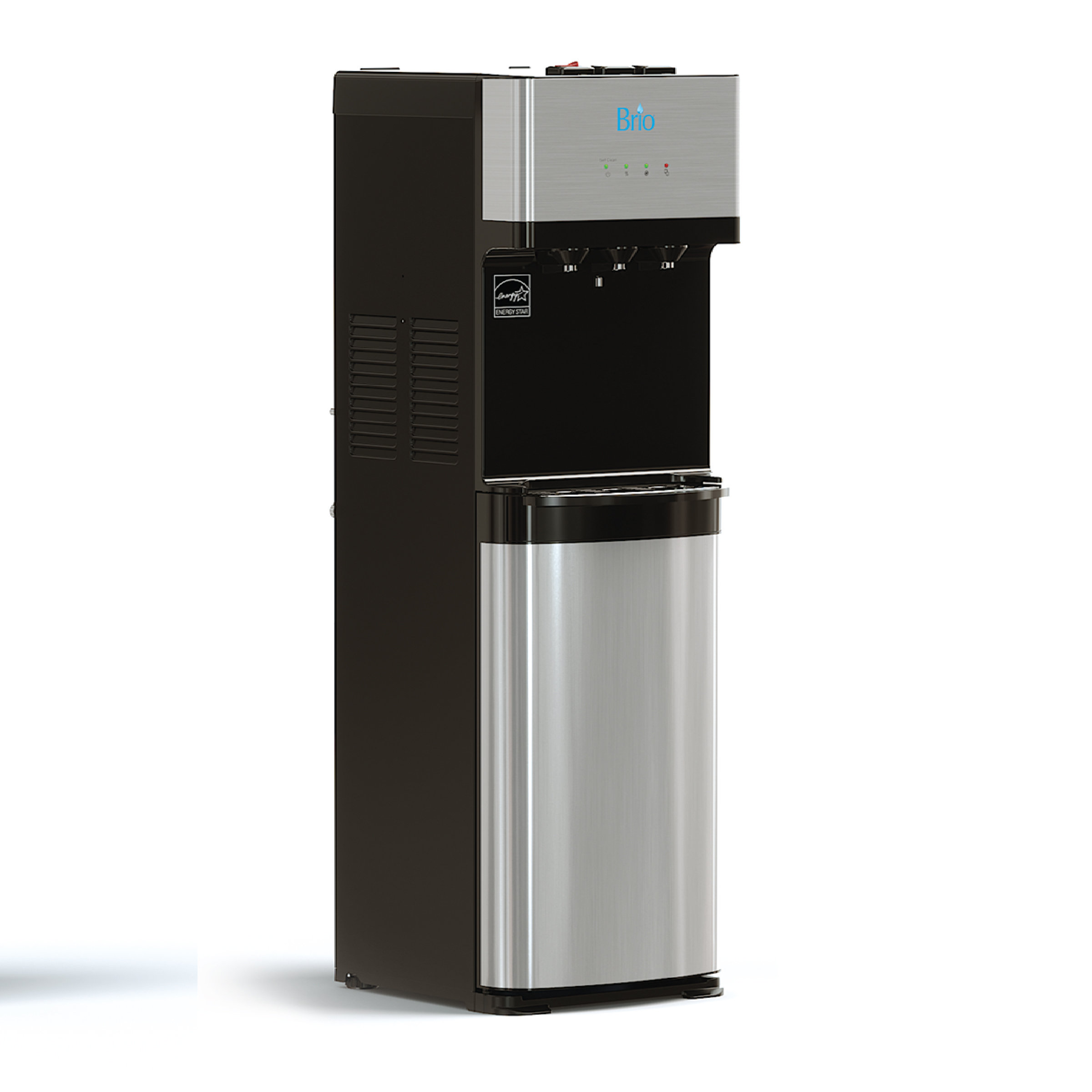 Brio Black/Stainless Steel Freestanding Bottom Loading Electric Water