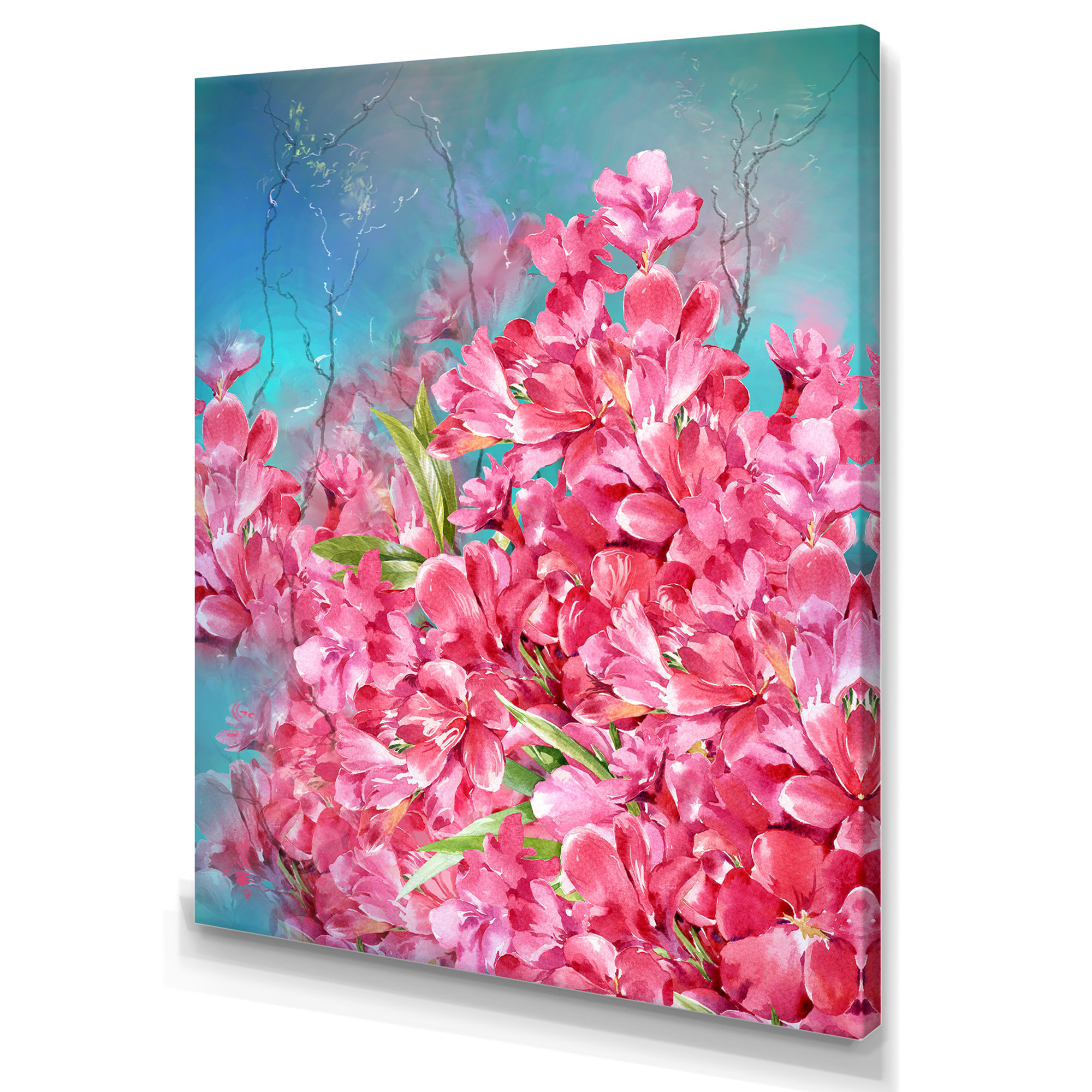 Winston Porter Pink Blossom Floral Modern Art Pink Blossom Floral