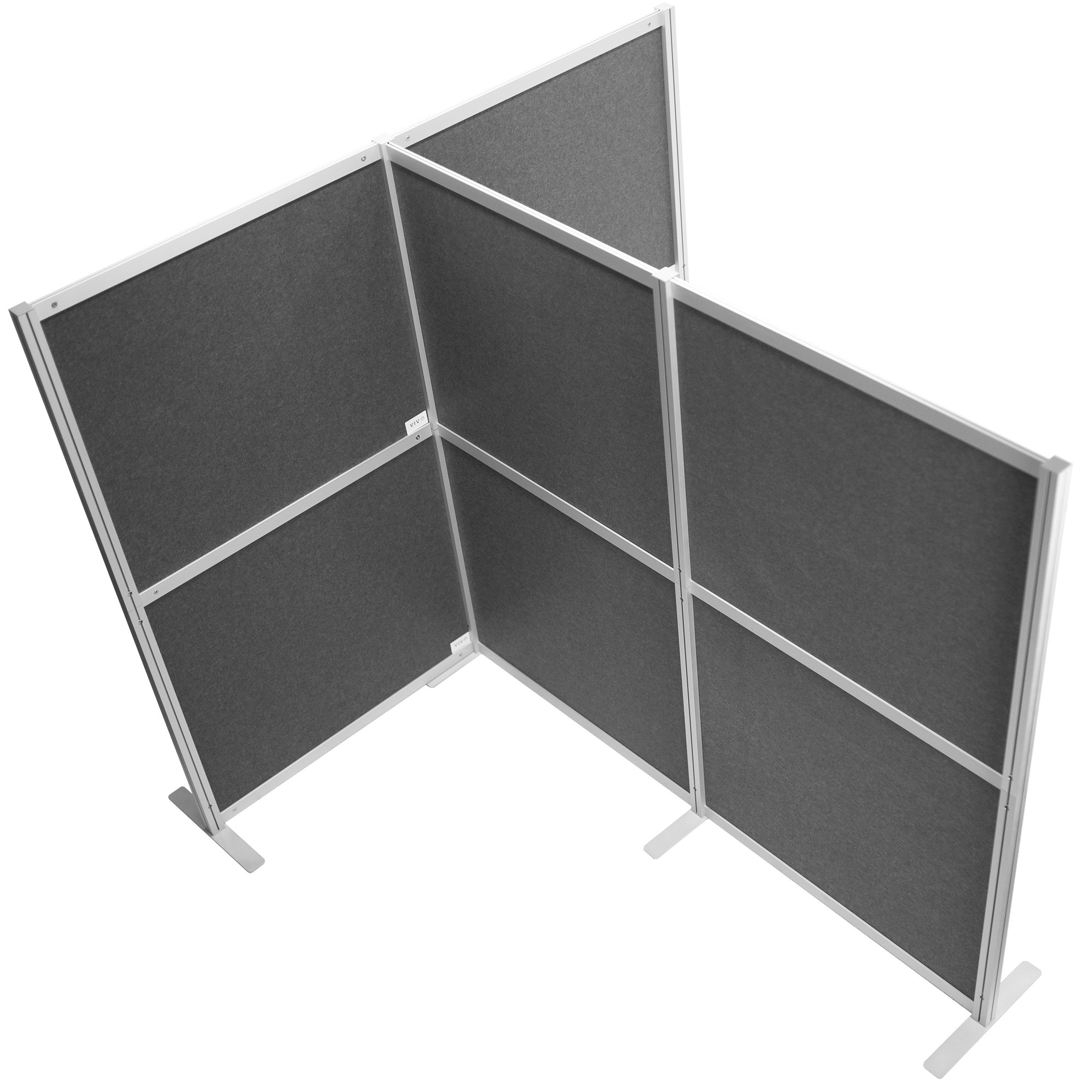 VIVO T-Shaped Modular Wall System, 4 PET Panels, Modern Office Cubicle ...