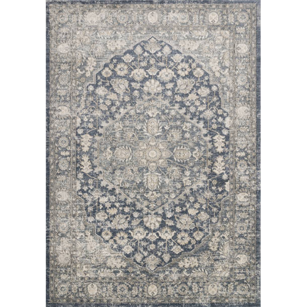 Charlton Home® Sagefield Performance Ivory/Beige/Gray/Charcoal Rug ...