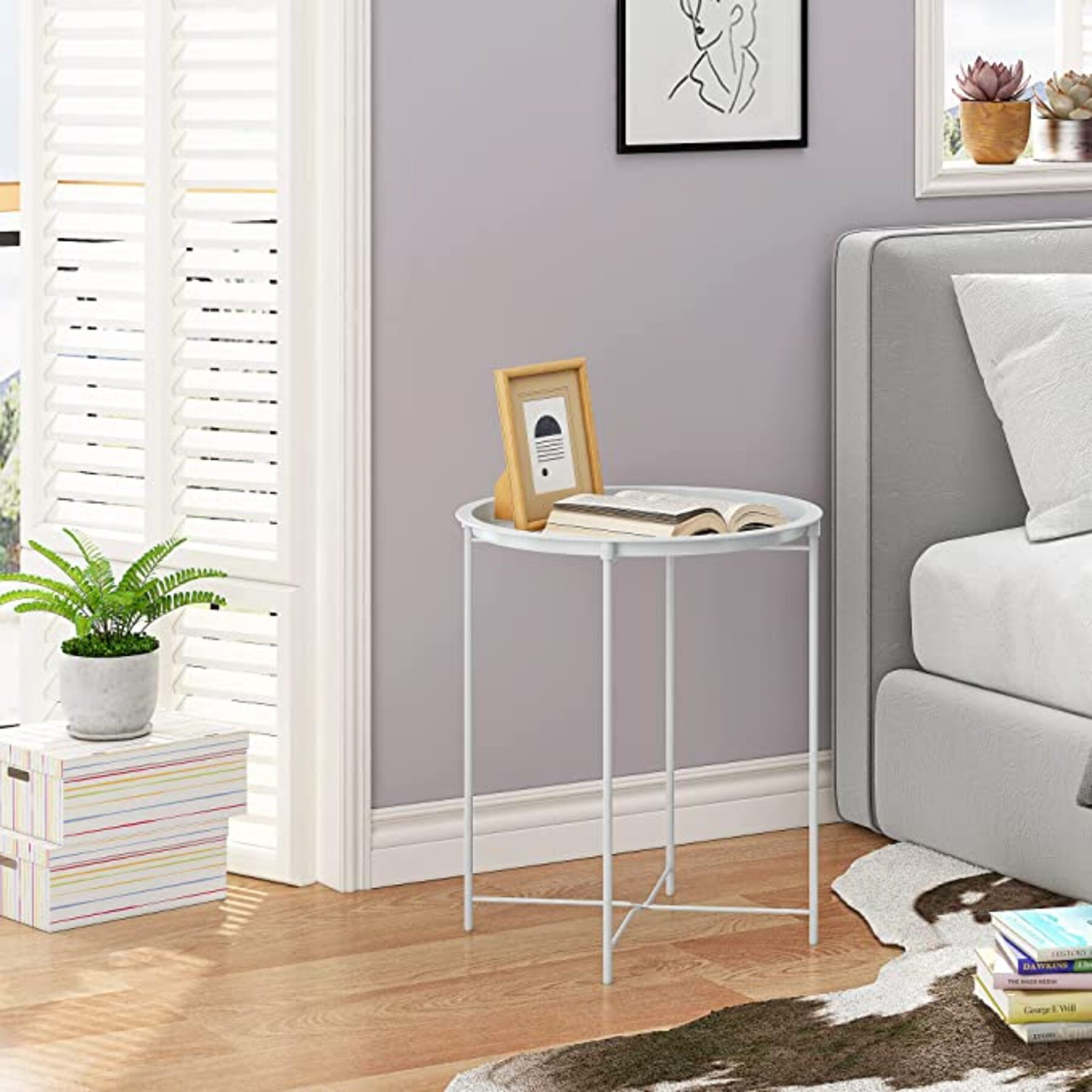 Ebern Designs Cootes 19'' Tall Steel End Table Wayfair