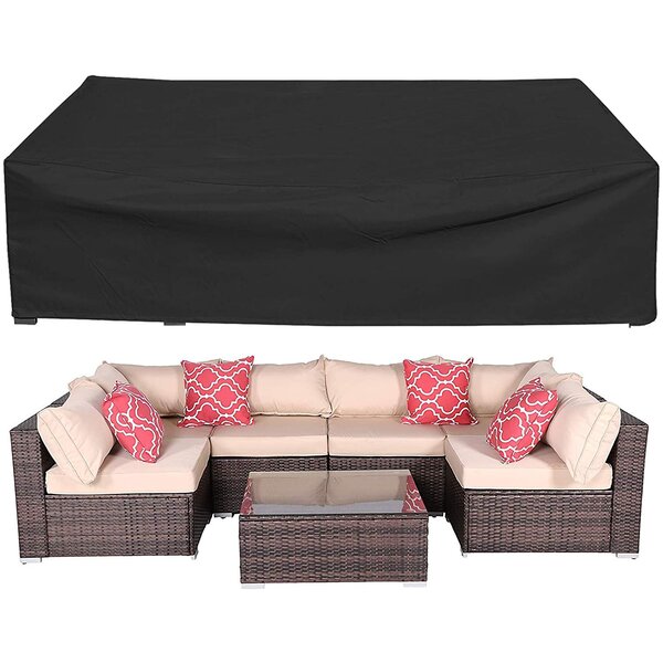 Waterproof Outdoor Patio Furniture Cover Rectangular Garden Rattan Table Cover 