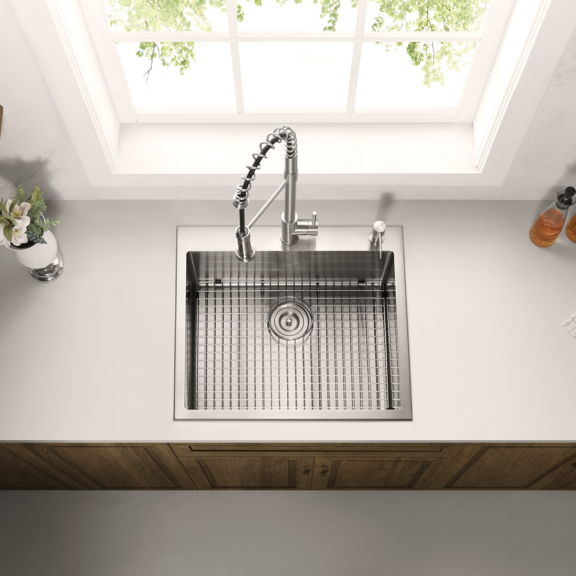 Serene Valley 25in. Single Bowl Dropin or Undermount Kitchen Sink