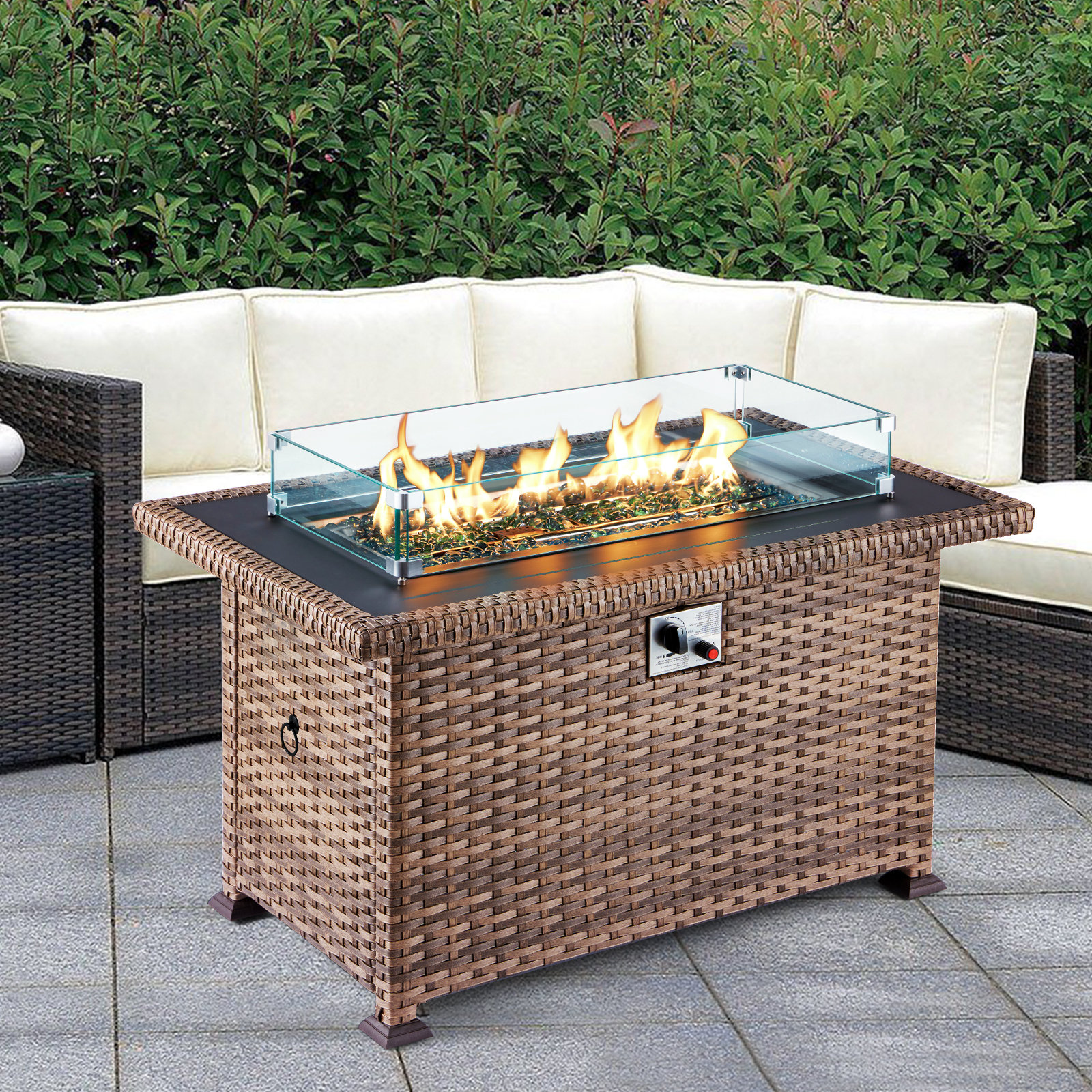 HOMREST Fire Pit Flame Guard (Glass) Wayfair