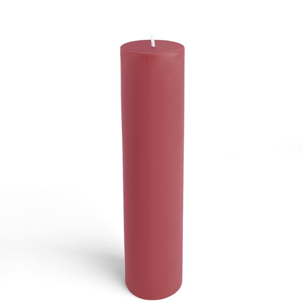 Eton Art Red  Pillar Candles  Slow Burn  4 x 2 ins 