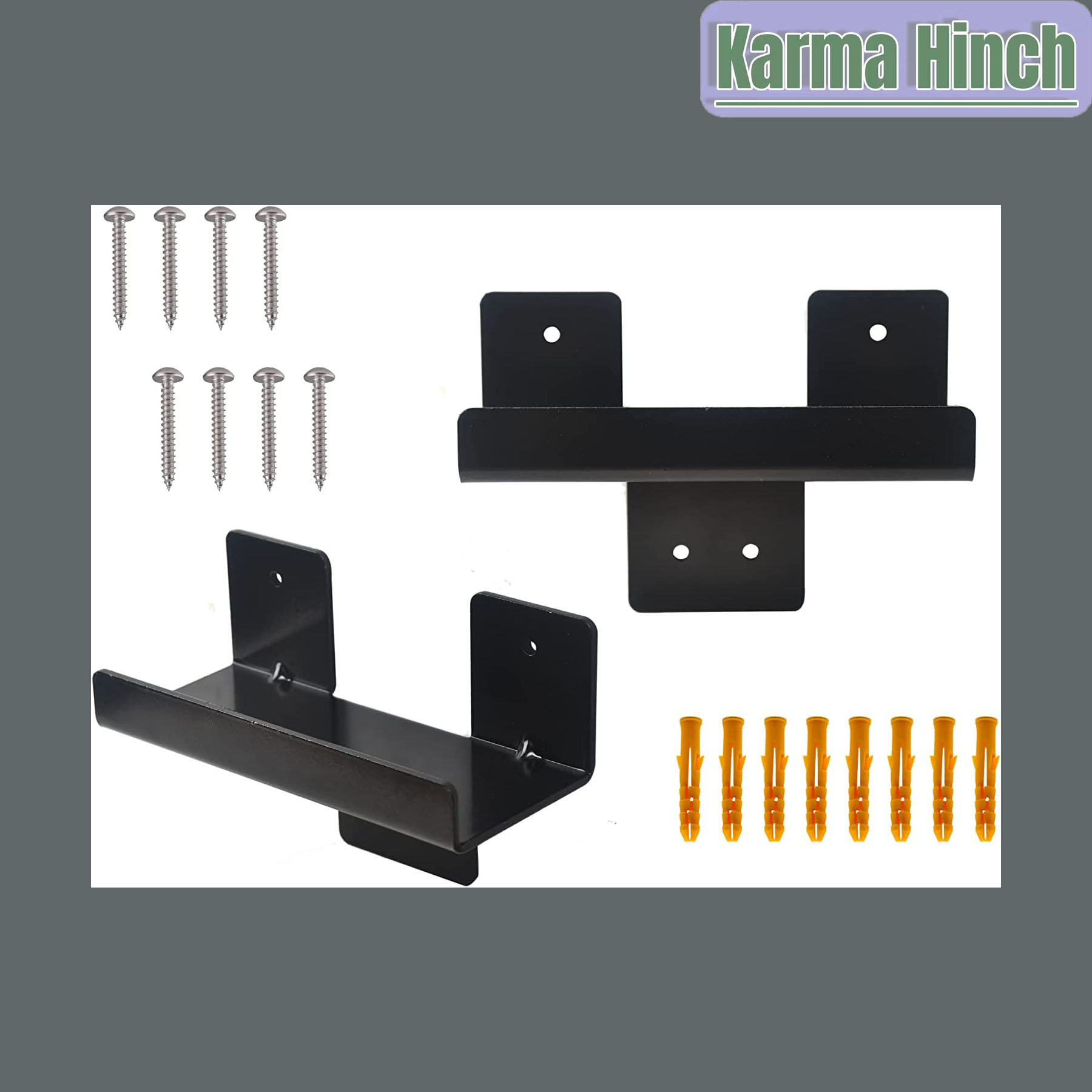 KarmaHinch Wall Mount Ladder Holder, Wheelbarrow Holder, HeavyDuty Ladder Grabber Ladder