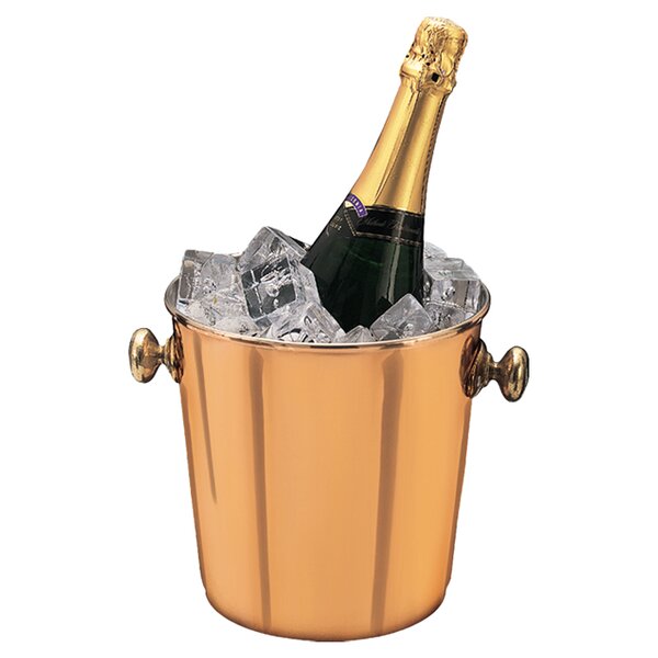 Barware Cooling ice bucket Walled Insulated Champagne Bucket With Handle And Lid Wine Chiller Great For Cocktail Parties Champagne Wine Color : Gold, Size : 2L Holding Ice Serverware