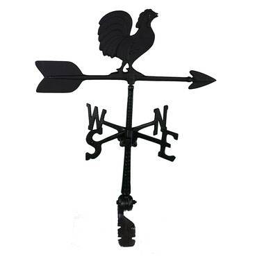 Pack of 2 Montague Metal Products 32-Inch Deluxe Weathervane with Swedish Iron Rooster Ornament 