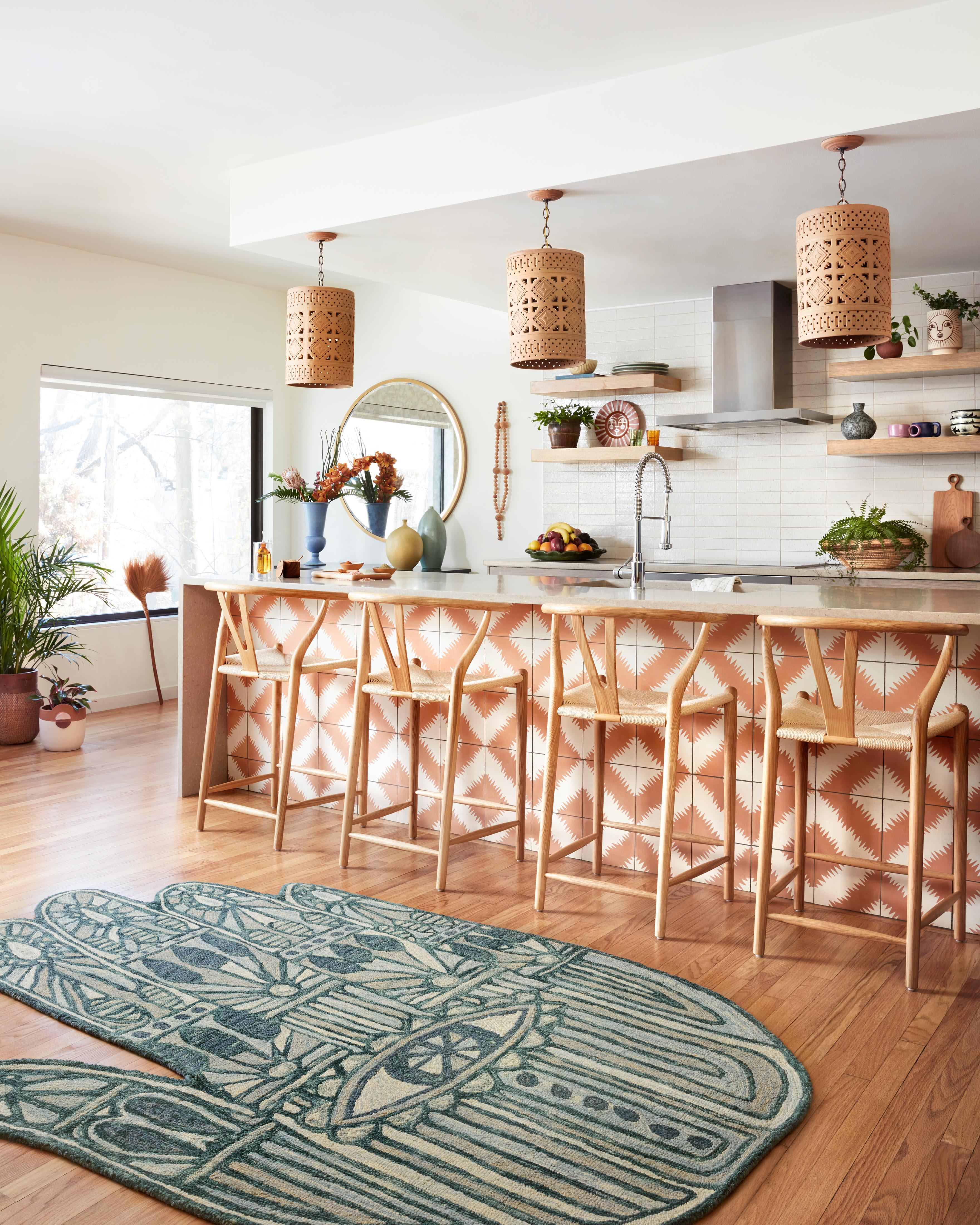 Justina Blakeney x Loloi Chaya Handmade Hand Hooked Wool Blue Rug